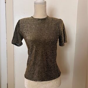 Vintage 80s/90s gold and black metallic top